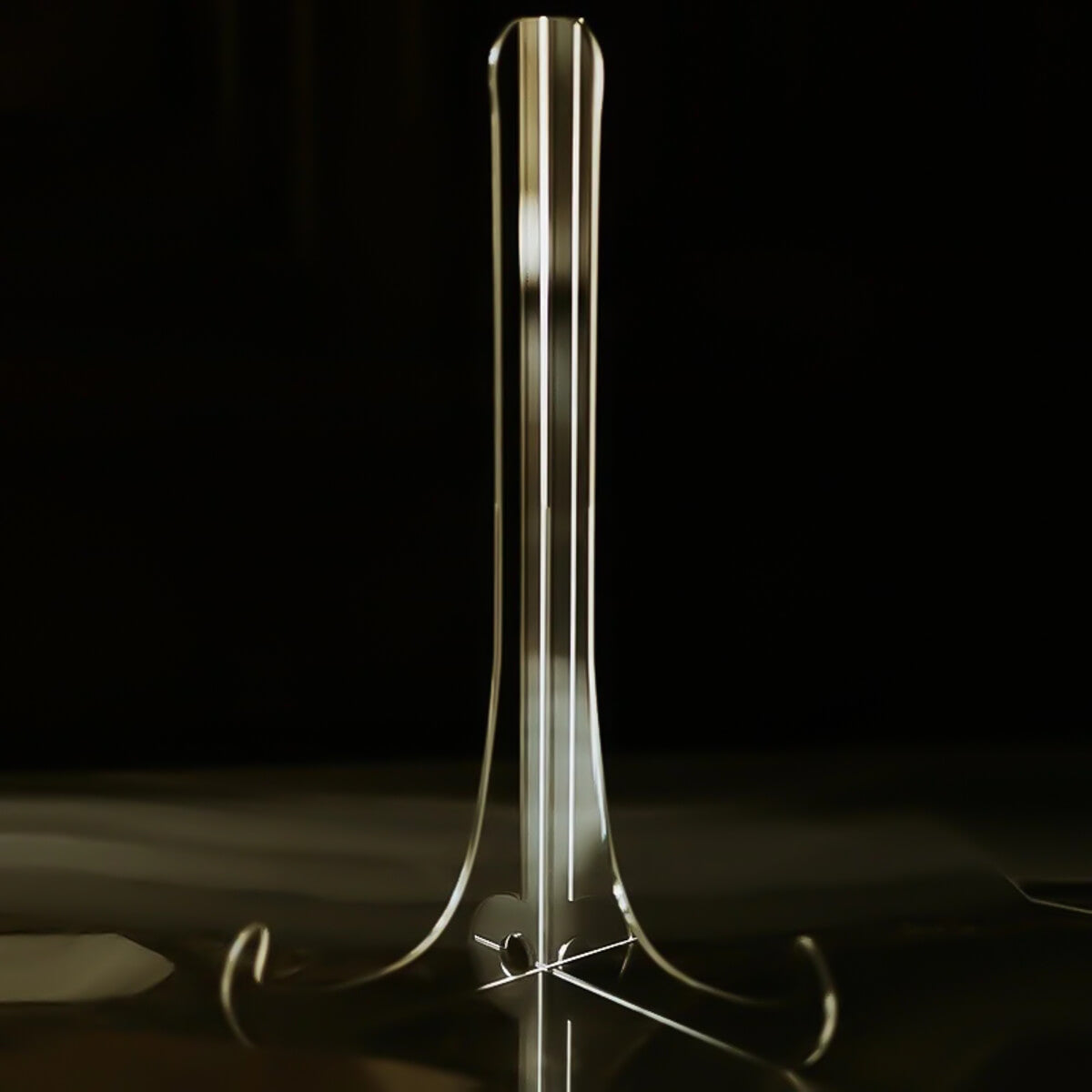 clear acrylic sign easel stand on floor