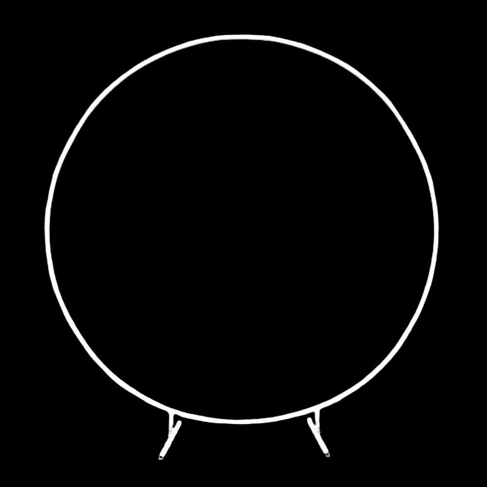 white circle hoop backdrop frame