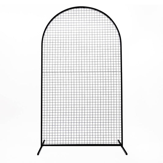 black arch mesh backdrop frame