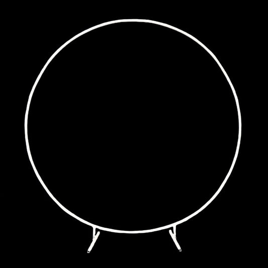 white circle hoop backdrop frame